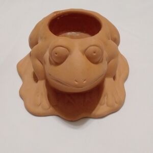 Partylite Patio Pals Frog Tealight Candle Holder Terra Cotta